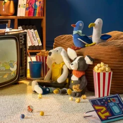 Peluche chien Pilou jaune Puce et Pilou (37 cm)