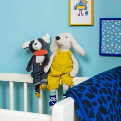 Peluche chien Puce bleu Puce et Pilou (26 cm)