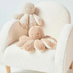 Peluche d'activités Pieuvre Lapidou Beige (20 cm)