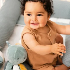 Peluche d'activités Pieuvre Lapidou vert-ocre (20 cm)