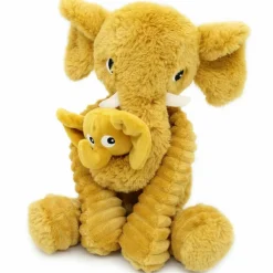 Peluche Dimoitou maman et bébé Les Ptipotos Moutarde (35 cm)