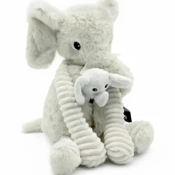 Peluche Dimoitou maman et bébé Les Ptipotos Gris clair (35 cm)