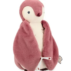 Peluche enregistreuse vocale et bruits blancs Manchot rose (25 cm)