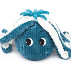 Peluche Filou la pieuvre maman et bébé Les Ptipotos bleu