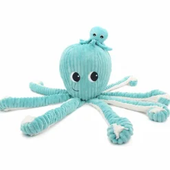 Peluche Filou maman et bébé Les Ptipotos Aqua (50 cm)