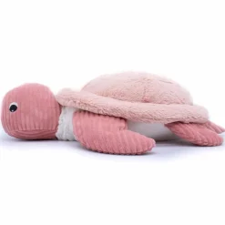 Peluche géante Les Ptipotos Sauvenou maman-bébé tortue rose (49 cm)