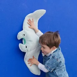 Peluche géante Mantalou la raie manta et son bébé menthe (67 cm)