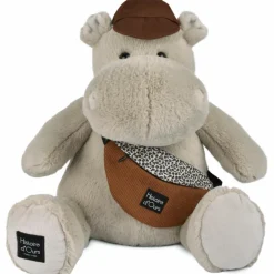 Peluche Hippopotame HELLO BROOK beige (38 cm)