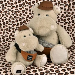 Peluche Hippopotame HELLO BROOK beige (38 cm)