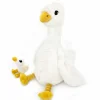 Peluche Jébongou maman et bébé Les Ptipotos Blanc (36 cm)