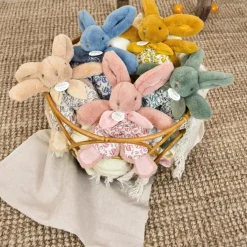 Peluche Lapin Doudou Pantin blanc (18 cm)