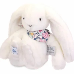 Peluche Lapin Fleurette Blanc (25 cm)