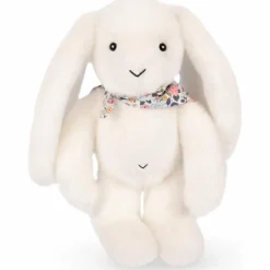 Peluche Lapin Fleurette Blanc (25 cm)