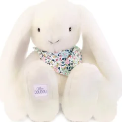 Peluche Lapin Fleurette Blanc (50 cm)
