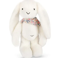 Peluche Lapin Fleurette Blanc (50 cm)