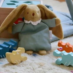 Peluche lapin nid d'ange vert céladon (20 cm)