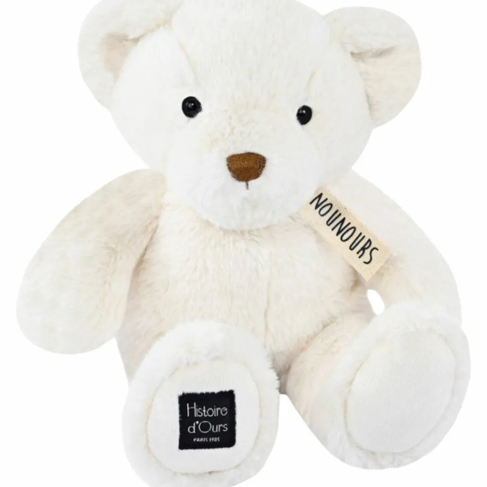 Peluche le Nounours blanc (28 cm)