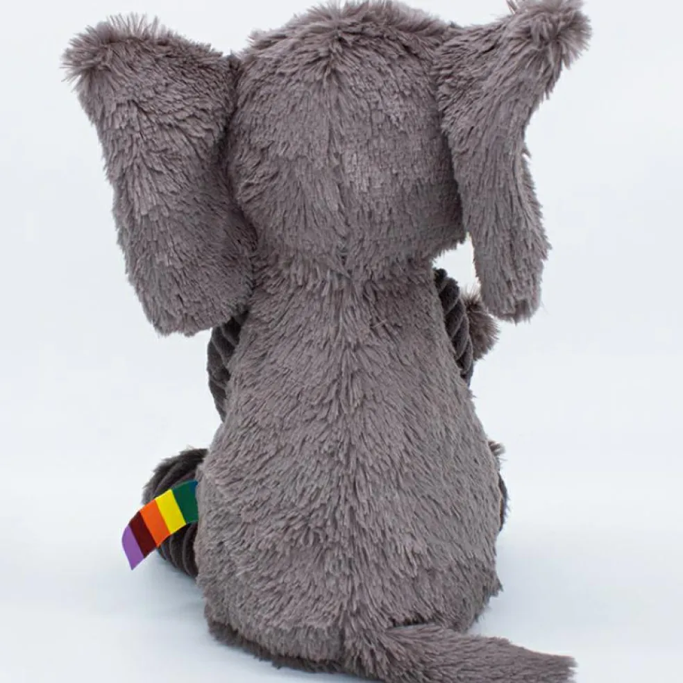 Peluche Les Ptipotos Dimoitou l'éléphant gris (35 cm)