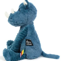 Peluche Les Ptipotos Grobisou le rhinocéros bleu (26 cm)