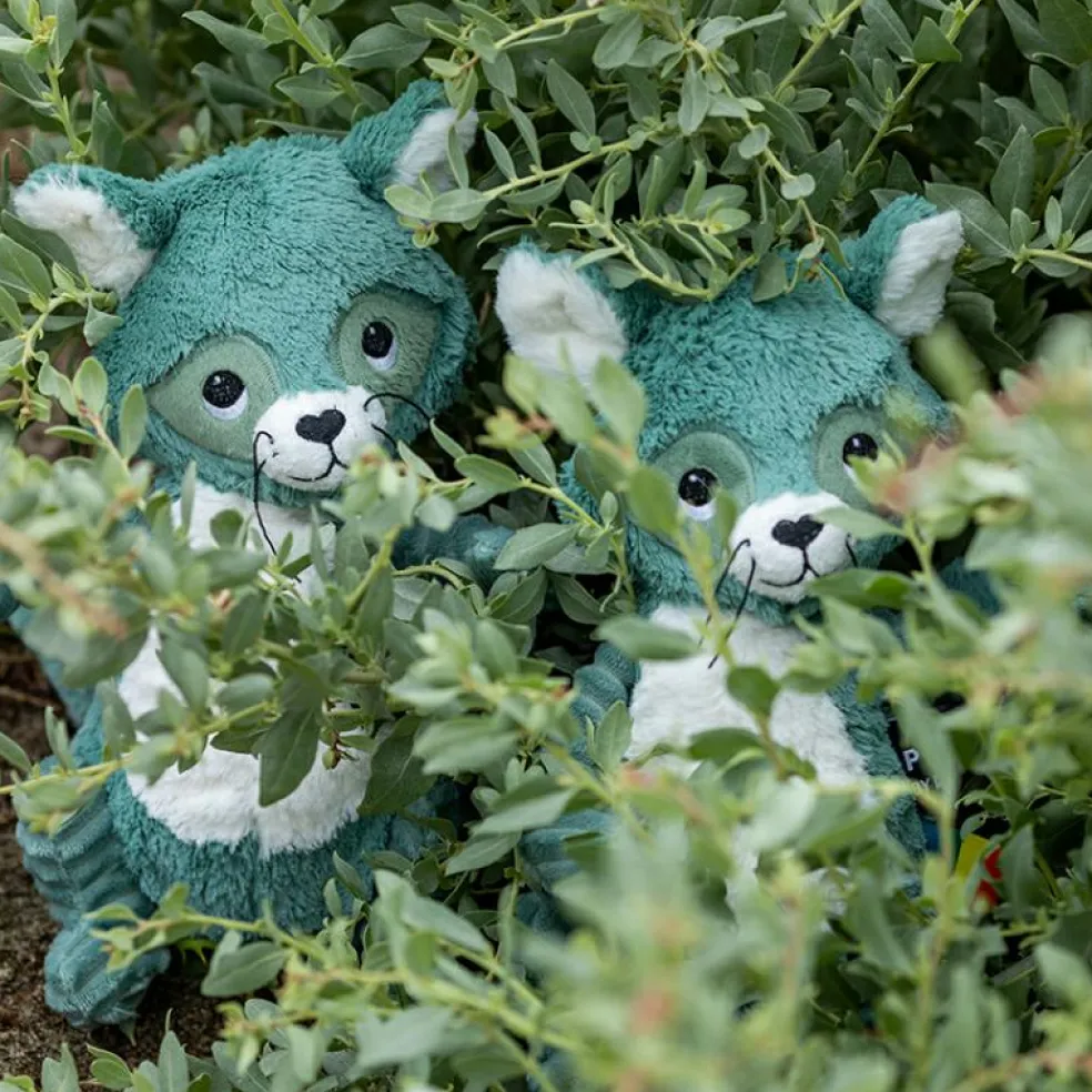 Peluche Les Ptipotos Netoitou le raton laveur vert (26 cm)