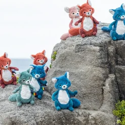 Peluche Les Ptipotos Netoitou le raton laveur vert (26 cm)