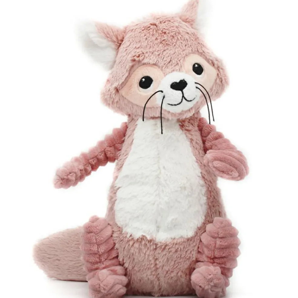 Peluche Les Ptipotos Netoitou le raton laveur rose (26 cm)