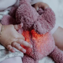 Peluche lumineuse George l'éléphant vieux rose