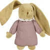 Peluche musicale lapin nid d'ange vieux rose (28 cm)