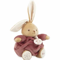 Peluche musicale Patapouf Lapin bordeaux (17 cm)