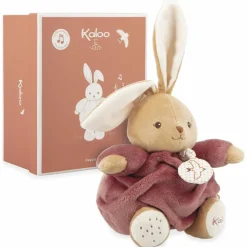 Peluche musicale Patapouf Lapin bordeaux (17 cm)