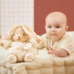 Peluche musicale Patapouf Lapin crème (17 cm)