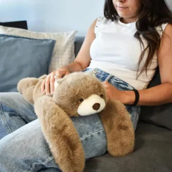 Peluche ours marron lesté PODCOLL (40 cm)