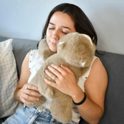 Peluche ours marron lesté PODCOLL (40 cm)