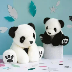 Peluche panda So Chic noir (25 cm)