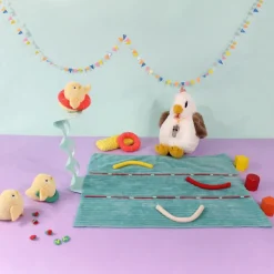 Peluche Pioupiou maman et bébé Les Ptipotos Blanc (32 cm)