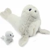 Peluche Ploufou maman et bébé Les Ptipotos (35 cm)
