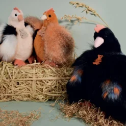 Peluche poule orange Les Poulettes Champêtres Chics (20 cm)