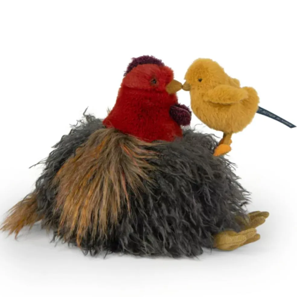 Peluche Poule Tout autour du monde (28 cm)