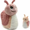 Peluche Speedou l'escargot maman et bébé rose (25 cm)
