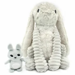 Peluche Toudou maman et bébé Les Ptipotos Gris clair (25 cm)
