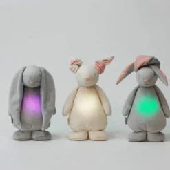 Peluche veilleuse lapin magique crème de lune (gris)
