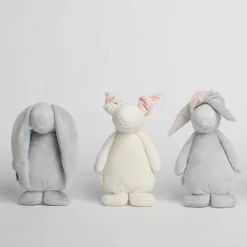 Peluche veilleuse lapin magique crème de lune (gris)