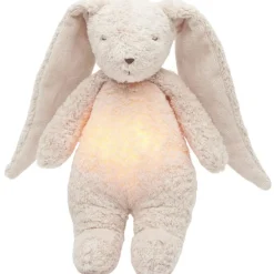 Peluche veilleuse lapin nature bio avec sons & lumières rose 2.0