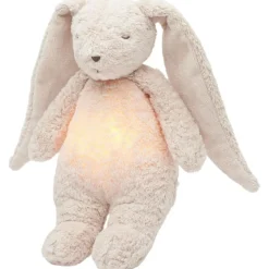 Peluche veilleuse lapin nature bio avec sons & lumières rose 2.0