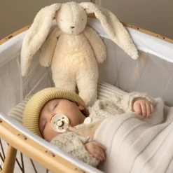 Peluche veilleuse lapin nature bio avec sons & lumières sable 2.0