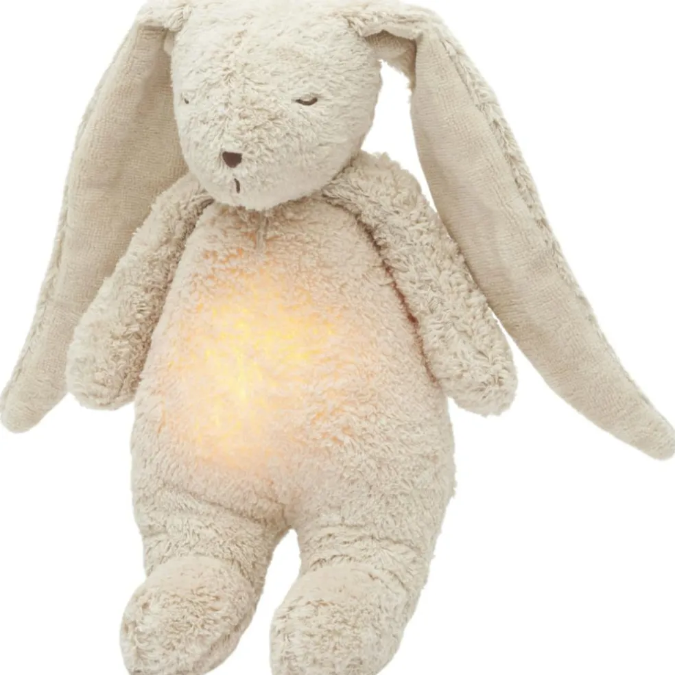 Peluche veilleuse lapin nature bio avec sons & lumières sable 2.0