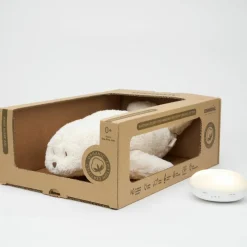 Peluche veilleuse Phoque nature bio blanc polaire