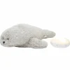 Peluche veilleuse Phoque nature bio gris