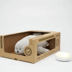 Peluche veilleuse Phoque nature bio gris
