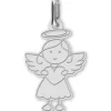 Pendentif Ange fille (or blanc 375°)